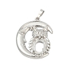 Brass Pendant Cabochon Settings KK-S521-17G-P-1