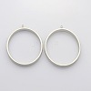 Matte Alloy Oval Pendants PALLOY-J413-11MP-1