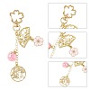 Alloy Enamel Pendant Keychains HJEW-FS00052-04-3
