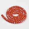 Electroplate Opaque Solid Color Glass Beads Strands EGLA-A034-P2mm-L03-2
