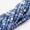 Faceted Natural Agate Round Beads Strands X-G-E318B-4mm-02-1