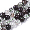 Natural Green Lodolite Quartz/Garden Quartz Beads Strands G-R460-002-1