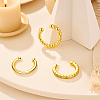 12Pcs 6 Styles Brass C-Shaped Cuff Earrings EJEW-GO0003-29-4