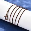 Brass Round Snake Chain Necklaces X-KK-F763-07R-2