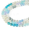 3Strands Electroplate Glass Beads Strands EGLA-TA0013-55-3