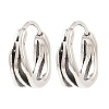 316 Surgical Stainless Steel Hoop Earrings EJEW-D096-05A-AS-1