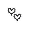 2Pcs Heart Rhinestone Garment Accessores FIND-FG0003-50-7