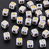 Opaque White Acrylic Beads MACR-Q242-010U-1