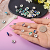 40Pcs 8 Styles Alloy Glass & Iron Rhinestone Spacer Beads FIND-TA0008-70B-7