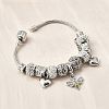 Alloy European Beads Charm Bracelets BJEW-F495-13P-4