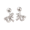 Bowknot Brass Ear Plugs Gauges for Women EJEW-P288-03P-2