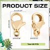 80Pcs 304 Stainless Steel Lobster Claw Clasps STAS-ME0003-23A-2