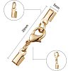 Rack Plating Brass Lobster Claw Clasps with Clip Ends KK-PH0035-34-2
