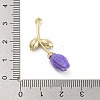 Alloy Resin Flower Pendants PALLOY-U003-06G-01-3