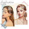 1Pc Zinc Alloy Rhinestone Headbands OHAR-HY0001-03G-5
