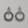 Tibetan Style Zinc Aolly Connector Rhinestone Settings FIND-WH0152-305C-1