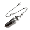 Natural Tiger Eye Faceted Bullet Pointed Dowsing Pendulums G-B149-14AS-06-1