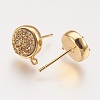 Brass Ear Stud Findings KK-P145-L10-G-1