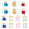 30Pcs Alloy & Glass Charms FIND-TA0008-05G-2