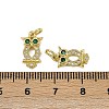 Brass Micro Pave Cubic Zirconia Pendants KK-I358-036G-3
