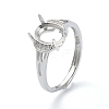 Adjustable 925 Sterling Silver Ring Components STER-K179-05P-1