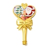 Christmas Santa Claus Print Brass & Resin Wax Stamp Handles AJEW-A058-02B-1