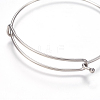 Tarnish Resistant Adjustable 304 Stainless Steel Expandable Bangle Making STAS-I081-01P-2