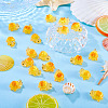 20Pcs 10 Styles Transparent Resin Bread-shaped Turtle Pendants RESI-TA0005-24-5