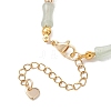 304 Stainless Steel Leaf Charm Bracelets BJEW-JB12939-02-4
