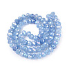 Dyed Crackle Imitation Jade Glass Beads Strands EGLA-Q131-02B-03-2