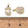 Rack Plating Brass Cubic Zirconia Charms KK-M079-02G-3