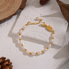 Natural Freshwater Pearl & Stainless Steel Beaded Bracelets for Women XK1851-6