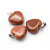 Heart Synthetic Goldstone Pendants G-Q371-12-2