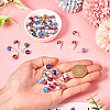 64Pcs 8 Styles Glass & Alloy Pendants PALLOY-TA00177-7