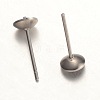 316 Surgical Stainless Steel Stud Earring Settings X-STAS-K098-05-5mm-P-2