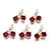 Brass Micro Pave Clear Cubic Zirconia Charms KK-S359-103-A01-RS-1