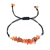 Natural Red Agate Braided Bead Bracelets PW-WG14195-04-1