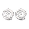 Textured Alloy Big Pendants PALLOY-T091-41P-2