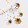 Flower Cubic Zirconia Jewelry Set for Women ZS8353-1-2