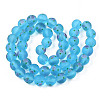 Handmade Frosted Lampwork Beads Strands LAMP-N021-39B-2