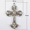 Alloy Rhinestone Cross Big Pendants LS-ALRI-1475-P-NR-1