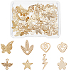 80Pcs 8 Style Brass Charms KK-FH0002-12-1
