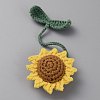 Crochet Sunflower Hanging Ornament DIY-WH0580-16-1