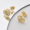 Rack Plating Brass Micro Pave Clear Cubic Zirconia Stud Earrings EJEW-K299-01G-S-2