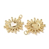 Brass Micro Pave Clear Cubic Zirconia Pendants KK-B083-36B-G-2