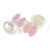 Transparent Epoxy Resin Rabbit Head Decoden Cabochons CRES-M034-05B-2