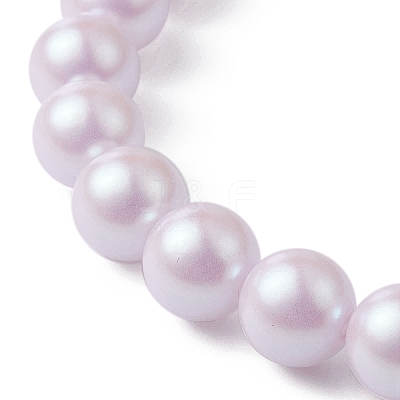 POM Plastic Imitation Pearl Round Beaded Stretch Bracelets BJEW-JB09517-1