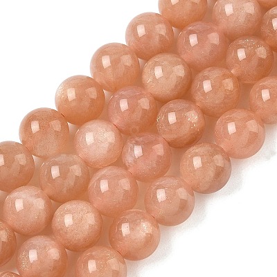 Natural Sunstone Beads Strands G-J363-10-8mm-1