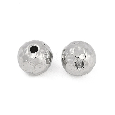 Anti-Tarnish Textured 316 Surgical Stainless Steel Beads STAS-M106-01E-P-1
