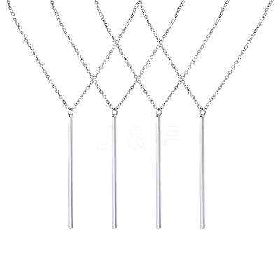 304 Stainless Steel Pendant Necklaces NJEW-FH0001-14B-1